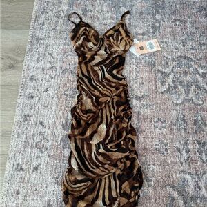 Tiger Mist Loveday dress Zebra XS NWT